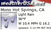 Click for Forecast for Mono Hot Springs, California from weatherUSA.net